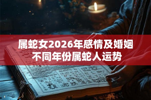 属蛇女2026年感情及婚姻 不同年份属蛇人运势