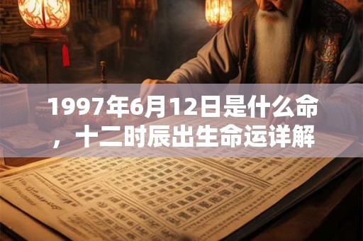 1997年6月12日是什么命,十二时辰出生命运详解 1997年6月12日是什么命,十二时辰出生命运详解