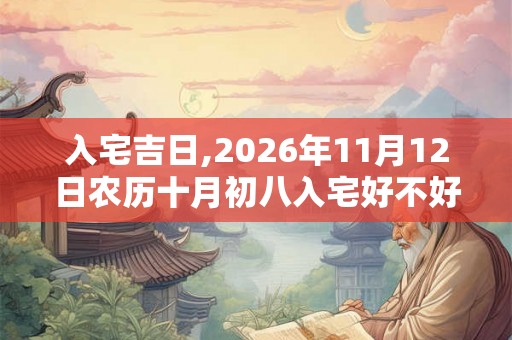 入宅吉日,2026年11月12日农历十月初八入宅好不好
