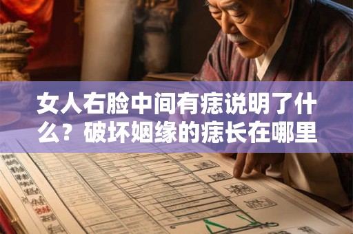 女人右脸中间有痣说明了什么？破坏姻缘的痣长在哪里？