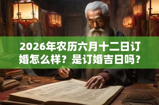2026年农历六月十二日订婚怎么样？是订婚吉日吗？