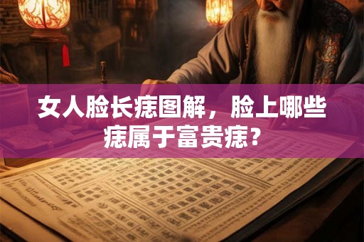 女人脸长痣图解，脸上哪些痣属于富贵痣？