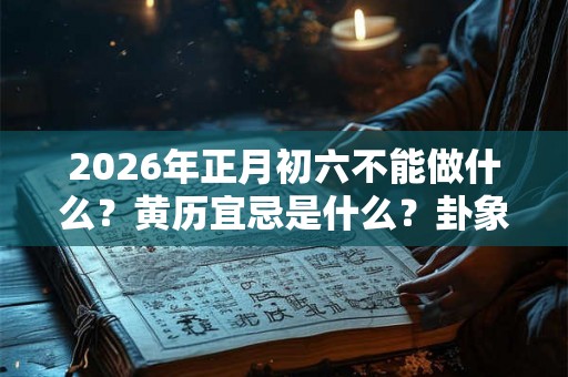 2026年正月初六不能做什么?黄历宜忌是什么?卦象如何? 2026年正月初六不能做什么?黄历宜忌是什么?卦象如何?