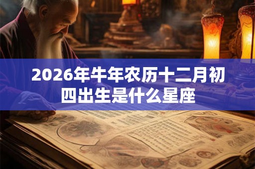 2026年牛年农历十二月初四出生是什么星座