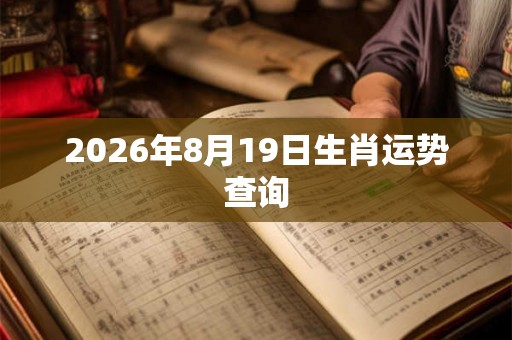 2026年8月19日生肖运势查询