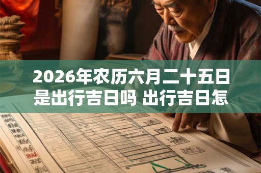 2026年农历六月二十五日是出行吉日吗 出行吉日怎么选择 2026年农历六月二十五日是出行吉日吗 出行吉日怎么选择