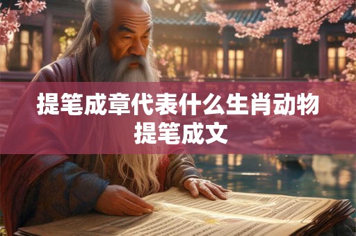 提笔成章代表什么生肖动物 提笔成文