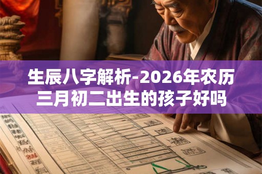 生辰八字解析-2026年农历三月初二出生的孩子好吗