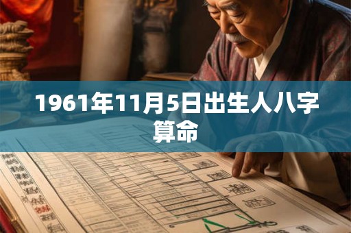1961年11月5日出生人八字算命