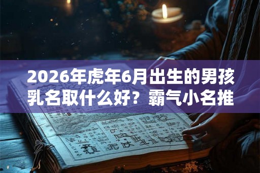 2026年虎年6月出生的男孩乳名取什么好？霸气小名推荐！