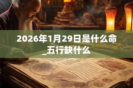 2026年1月29日是什么命_五行缺什么