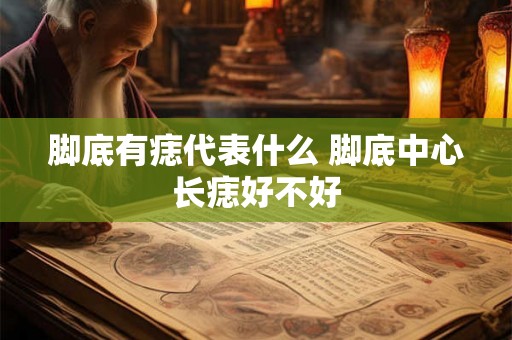 脚底有痣代表什么 脚底中心长痣好不好 脚底有痣代表什么 脚底中心长痣好不好