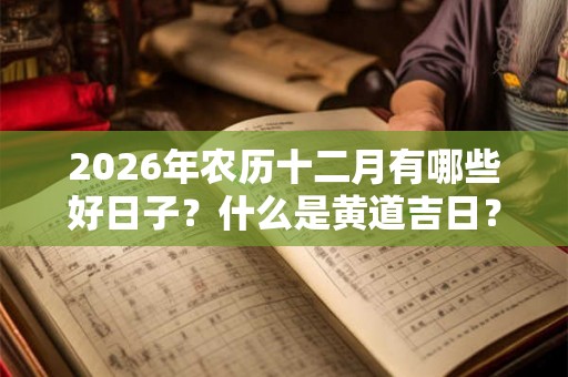 2026年农历十二月有哪些好日子?什么是黄道吉日? 2026年农历十二月有哪些好日子?什么是黄道吉日?