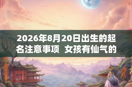2026年8月20日出生的起名注意事项  女孩有仙气的名字大全