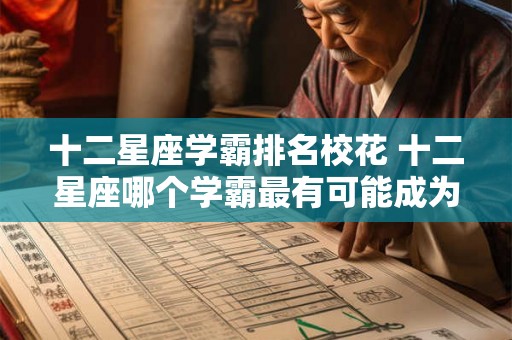 十二星座学霸排名校花 十二星座哪个学霸最有可能成为校花