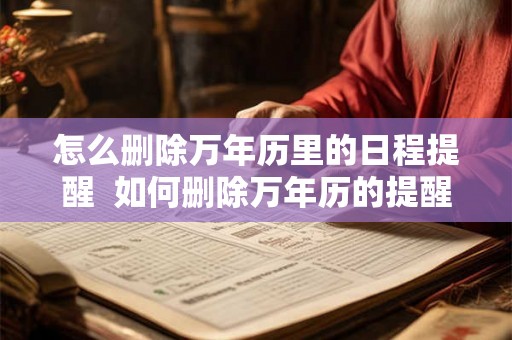 怎么删除万年历里的日程提醒 如何删除万年历的提醒 怎么删除万年历里的日程提醒 如何删除万年历的提醒