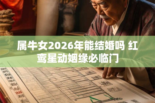 属牛女2026年能结婚吗 红鸾星动姻缘必临门