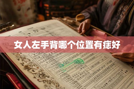 女人左手背哪个位置有痣好