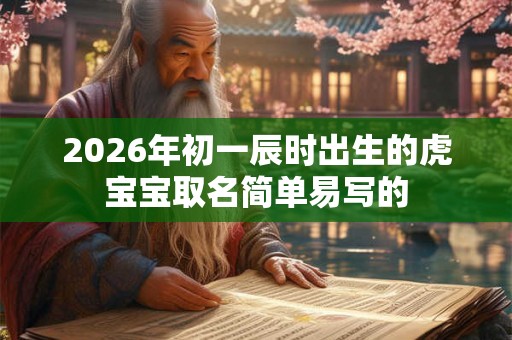 2026年初一辰时出生的虎宝宝取名简单易写的