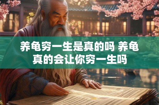 养龟穷一生是真的吗 养龟真的会让你穷一生吗