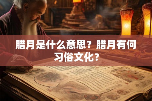 腊月是什么意思？腊月有何习俗文化？