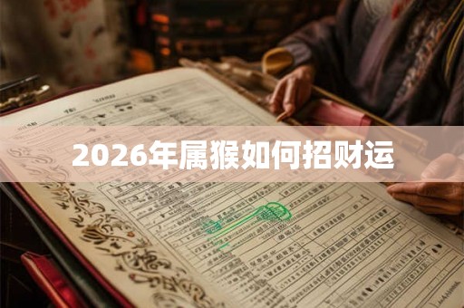 2026年属猴如何招财运