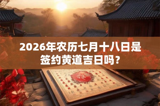 2026年农历七月十八日是签约黄道吉日吗? 2026年农历七月十八日是签约黄道吉日吗?