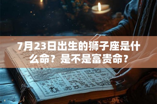 7月23日出生的狮子座是什么命？是不是富贵命？