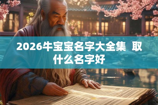 2026牛宝宝名字大全集  取什么名字好