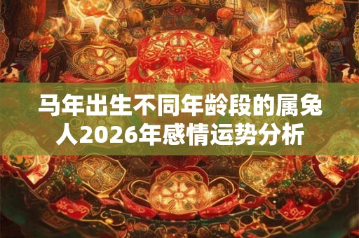 马年出生不同年龄段的属兔人2026年感情运势分析