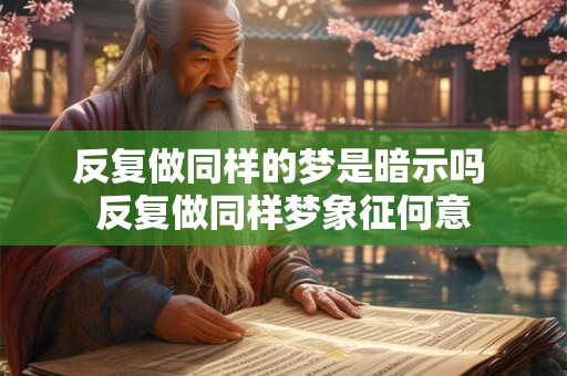 反复做同样的梦是暗示吗 反复做同样梦象征何意