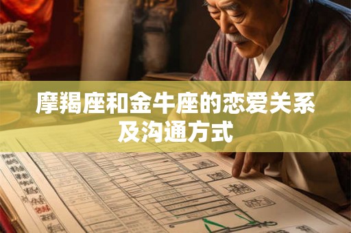 摩羯座和金牛座的恋爱关系及沟通方式