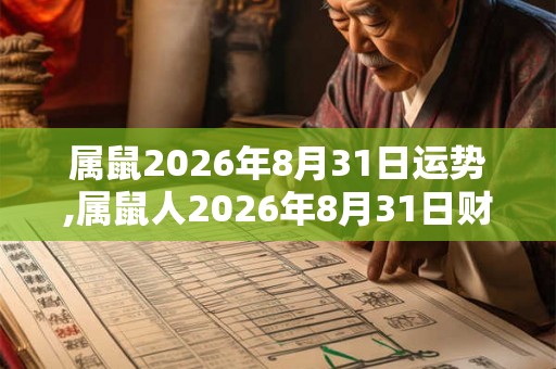 属鼠2026年8月31日运势,属鼠人2026年8月31日财运,生肖鼠2026年8月31日运势 属鼠2026年8月31日运势,属鼠人2026年8月31日财运,生肖鼠2026年8月31日运势