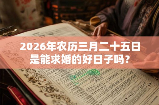 2026年农历三月二十五日是能求婚的好日子吗？