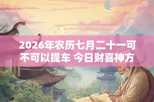 2026年农历七月二十一可不可以提车 今日财喜神方位