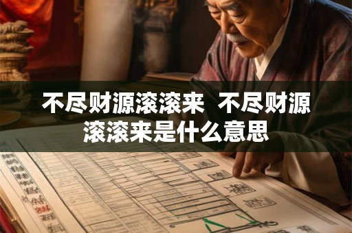 不尽财源滚滚来 不尽财源滚滚来是什么意思 不尽财源滚滚来 不尽财源滚滚来是什么意思