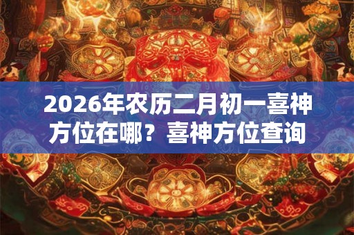 2026年农历二月初一喜神方位在哪？喜神方位查询