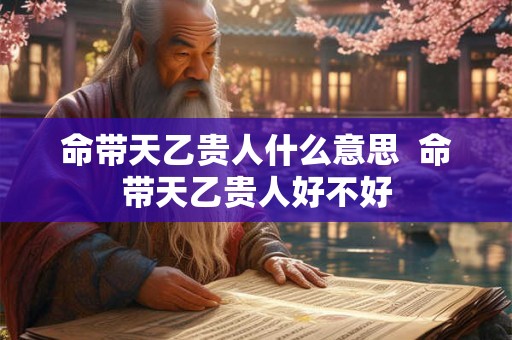命带天乙贵人什么意思  命带天乙贵人好不好