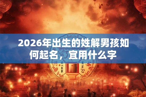 2026年出生的姓解男孩如何起名，宜用什么字