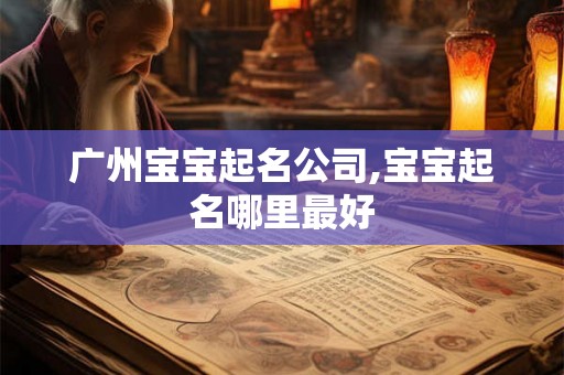 广州宝宝起名公司,宝宝起名哪里最好