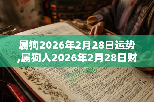 属狗2026年2月28日运势,属狗人2026年2月28日财运,生肖狗2026年2月28日运势
