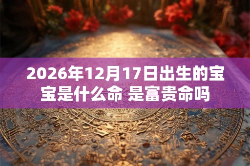2026年12月17日出生的宝宝是什么命 是富贵命吗