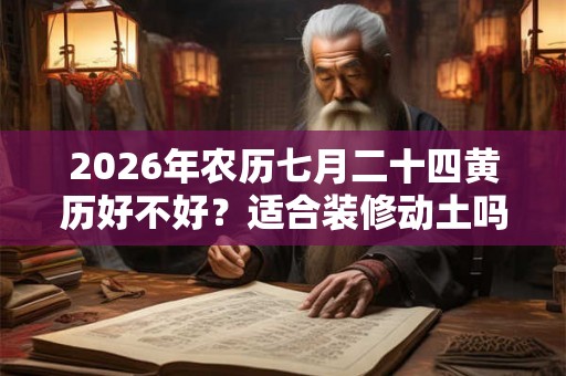 2026年农历七月二十四黄历好不好？适合装修动土吗？