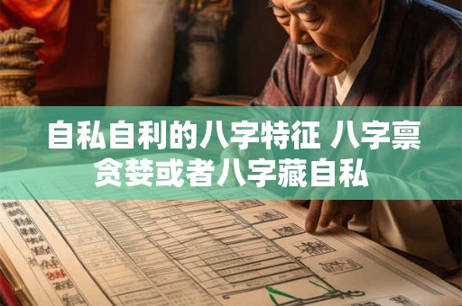 自私自利的八字特征 八字禀贪婪或者八字藏自私