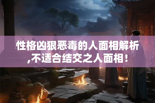 性格凶狠恶毒的人面相解析,不适合结交之人面相! 性格凶狠恶毒的人面相解析,不适合结交之人面相!