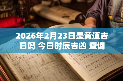 2026年2月23日是黄道吉日吗 今日时辰吉凶 查询