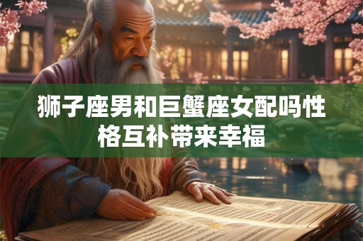 狮子座男和巨蟹座女配吗性格互补带来幸福