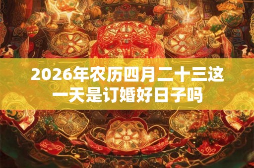 2026年农历四月二十三这一天是订婚好日子吗