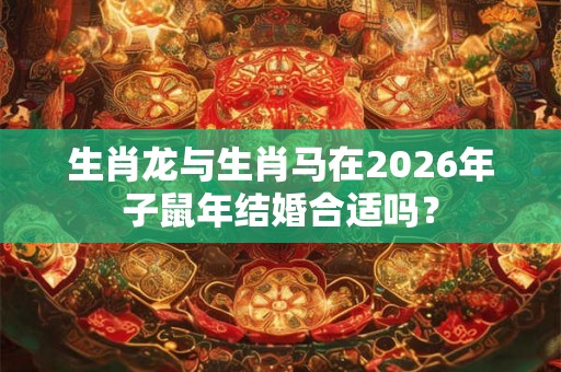 生肖龙与生肖马在2026年子鼠年结婚合适吗？