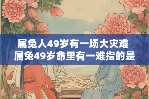 属兔人49岁有一场大灾难 属兔49岁命里有一难指的是什么